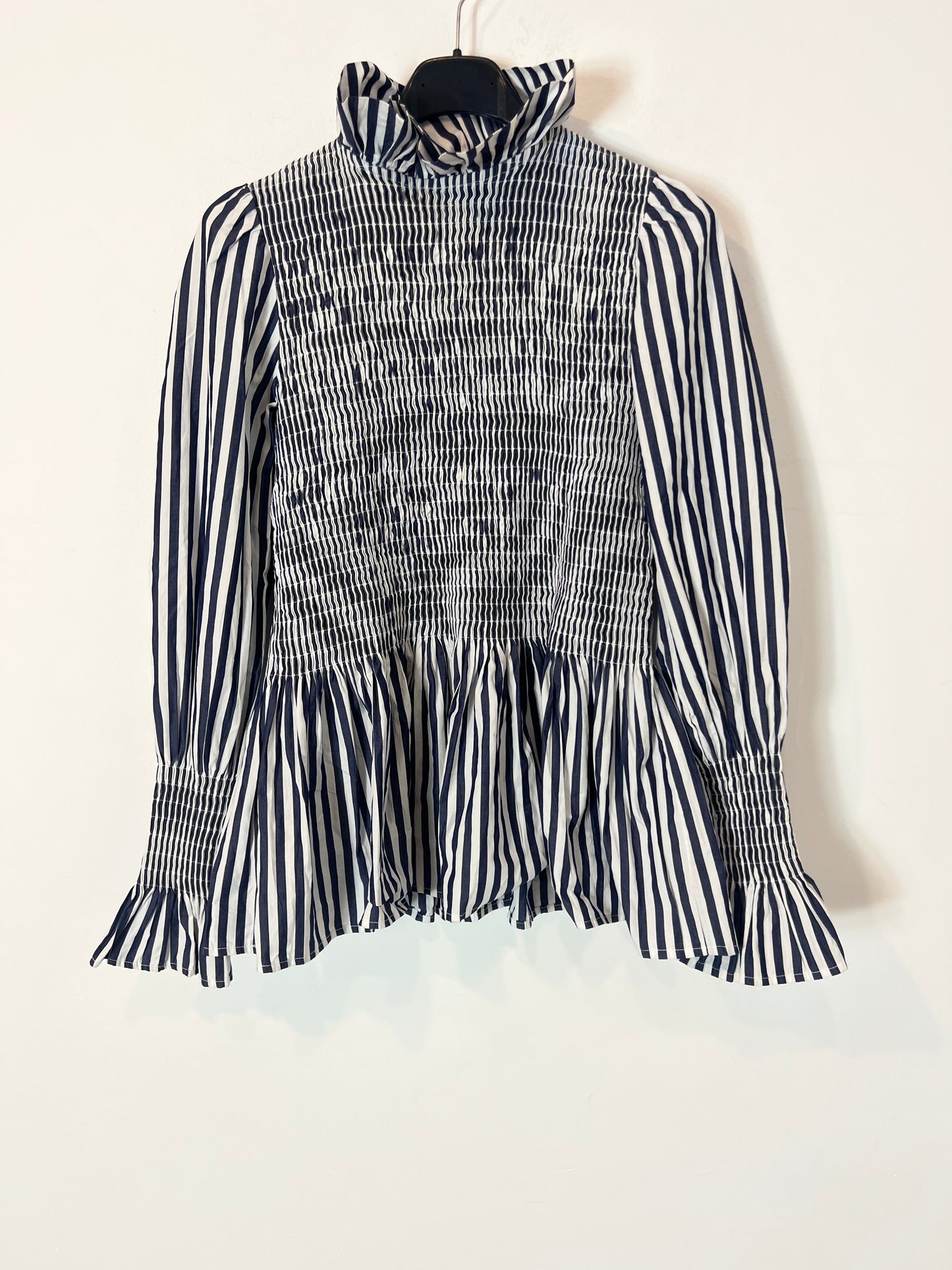 MARIA DE LA ORDEN. Honeycomb striped blouse. TS