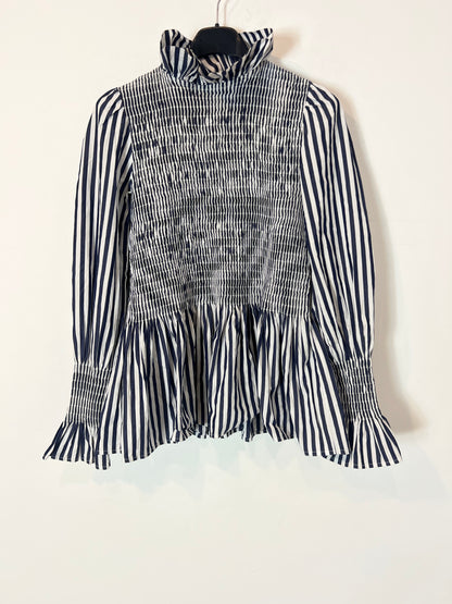 MARIA DE LA ORDEN. Honeycomb striped blouse. TS