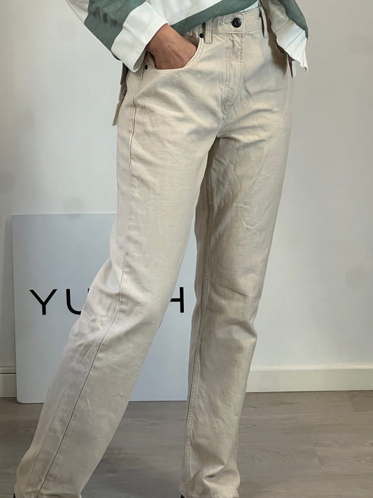 ZARA. Denim beige recto. T 40