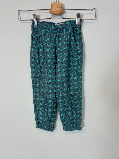 ZARA. Printed blue flowy trousers. Size 5 years