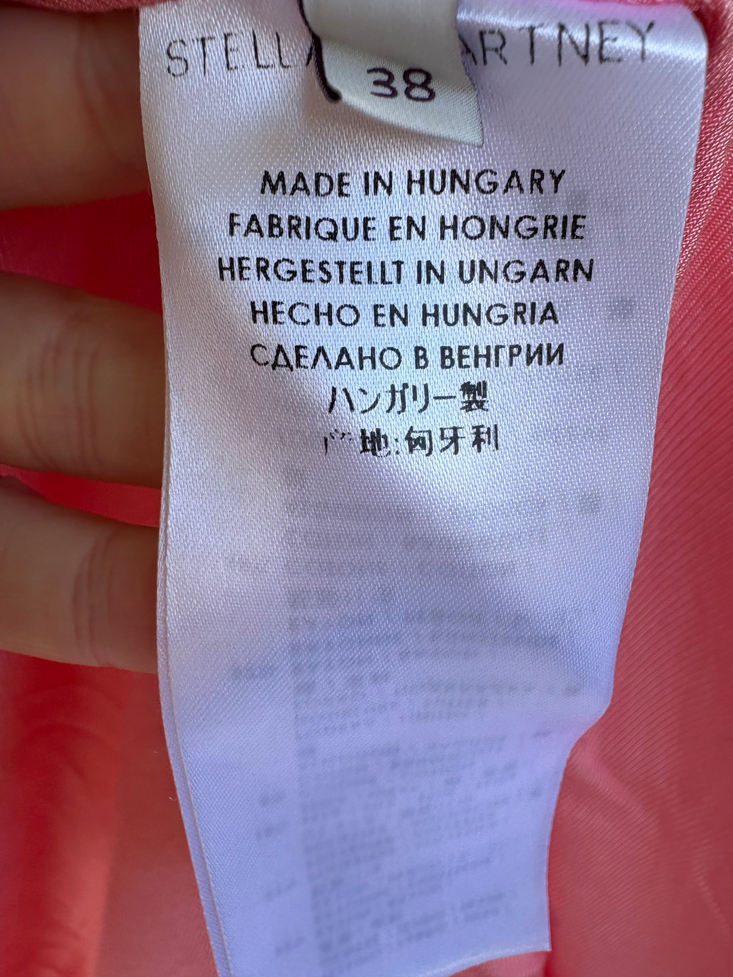 STELLA Mc CARTNEY. Americana rosa jaspeada seda