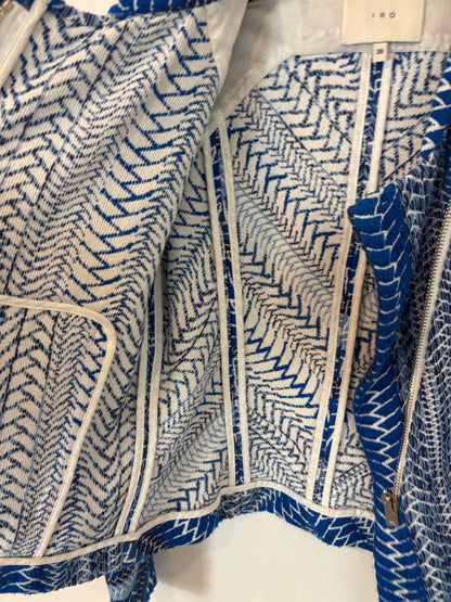 IRO. Chaqueta azul bordada