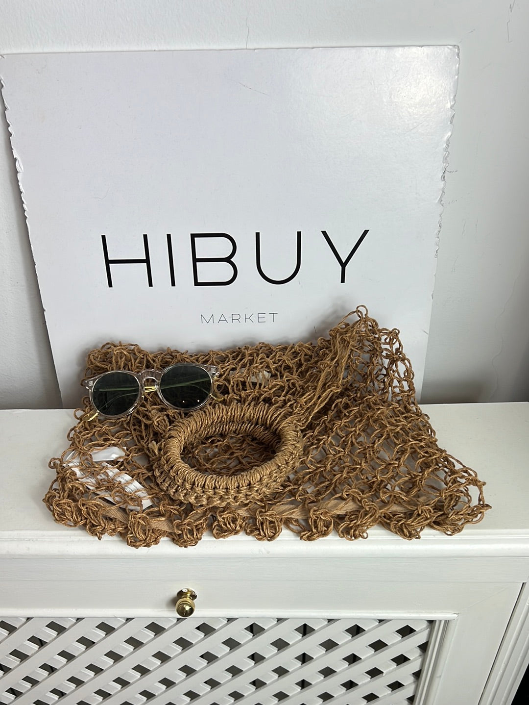 MANGO. Bolso rejilla rafia