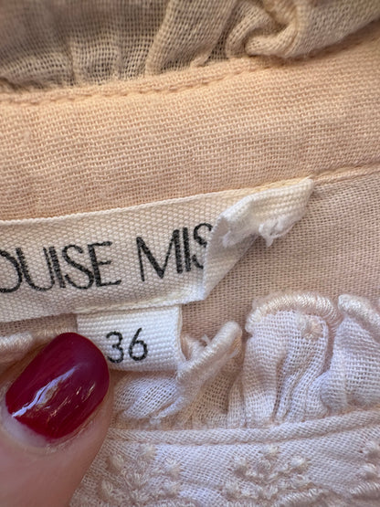 LOUISE MISHA. Blusa rosa claro bordados