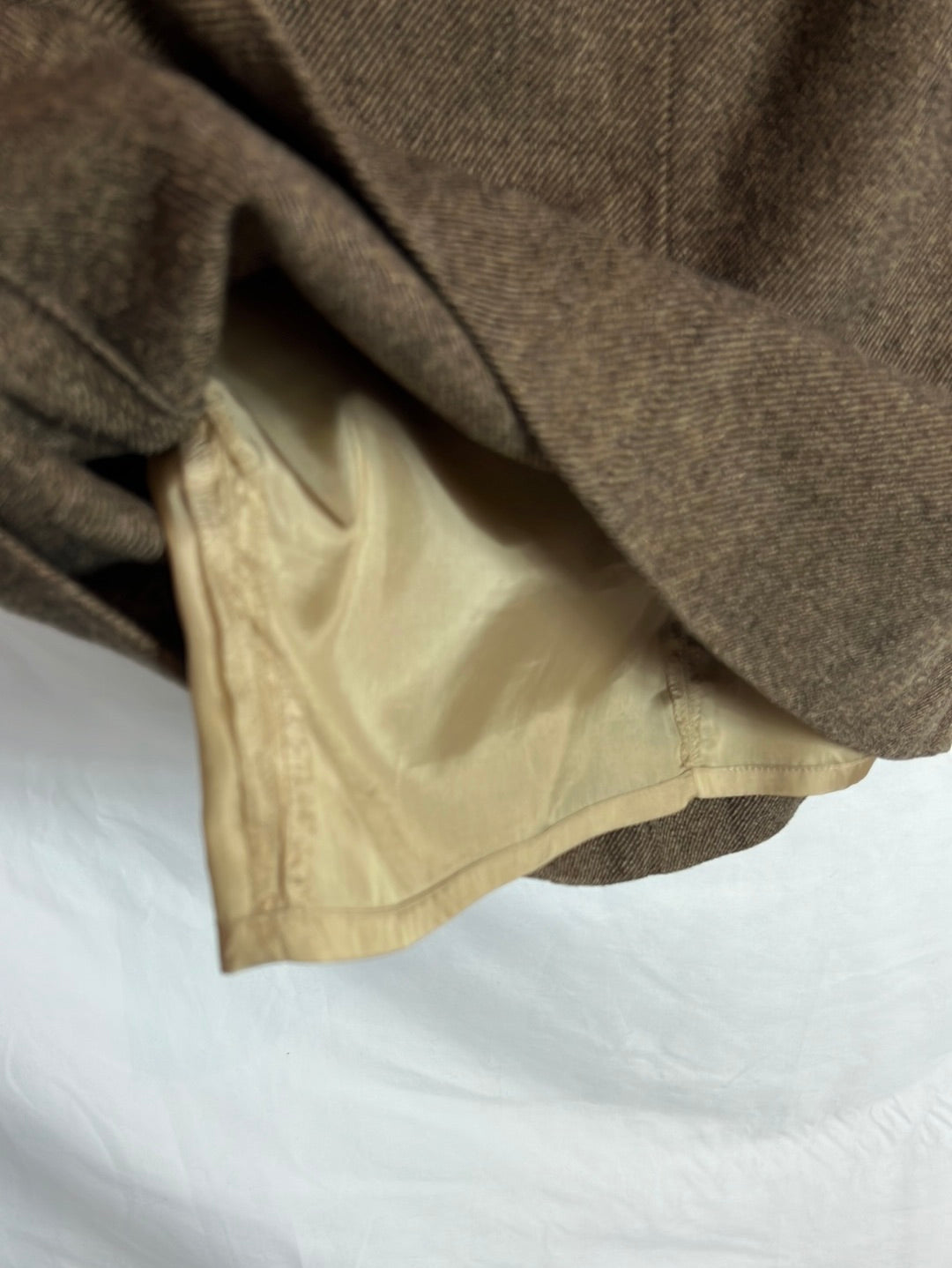 MASSIMO DUTTI. Falda midi lana jaspeada. T 36