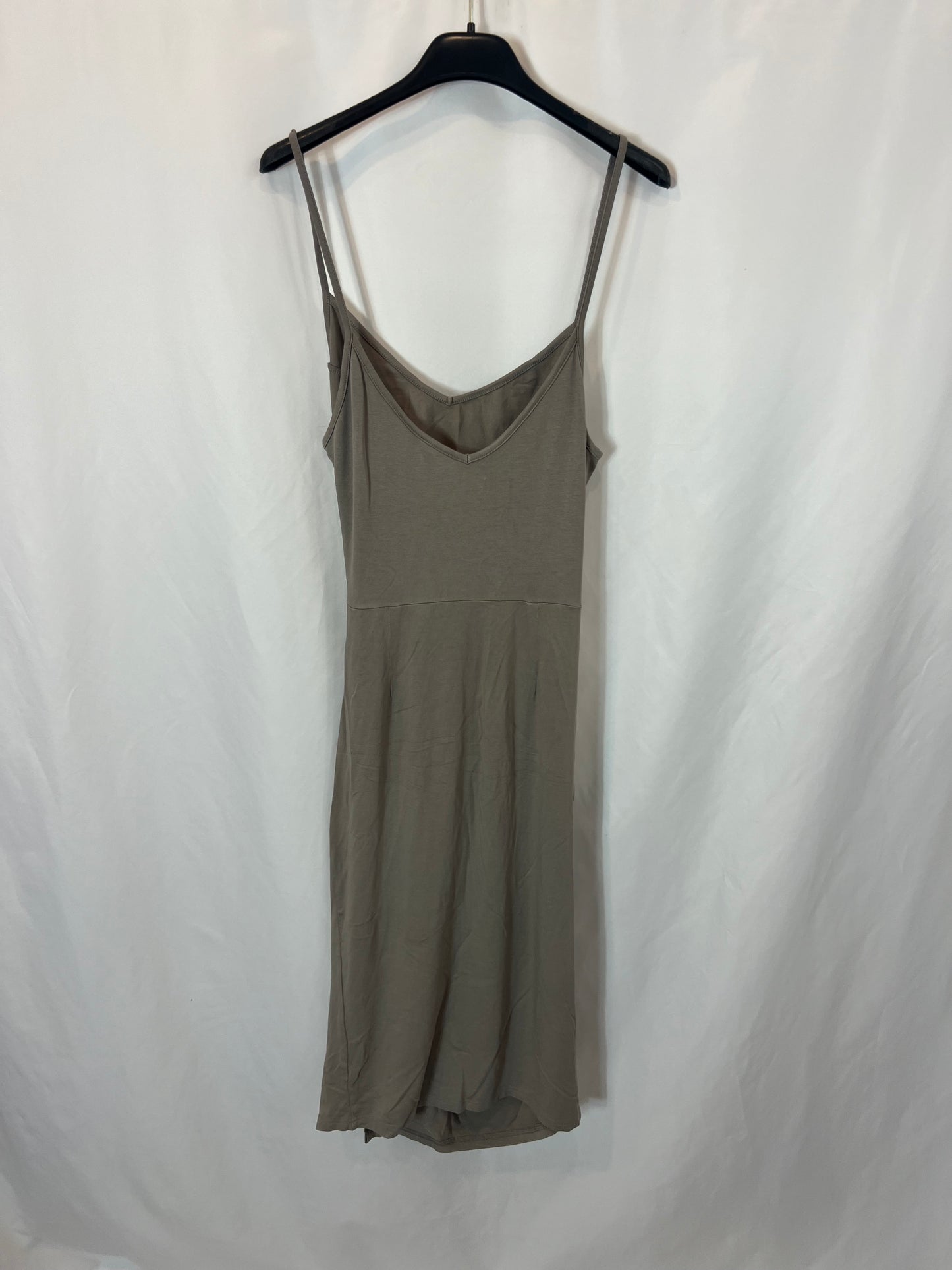 OTRAS. Vestido midi beige apertura T.m