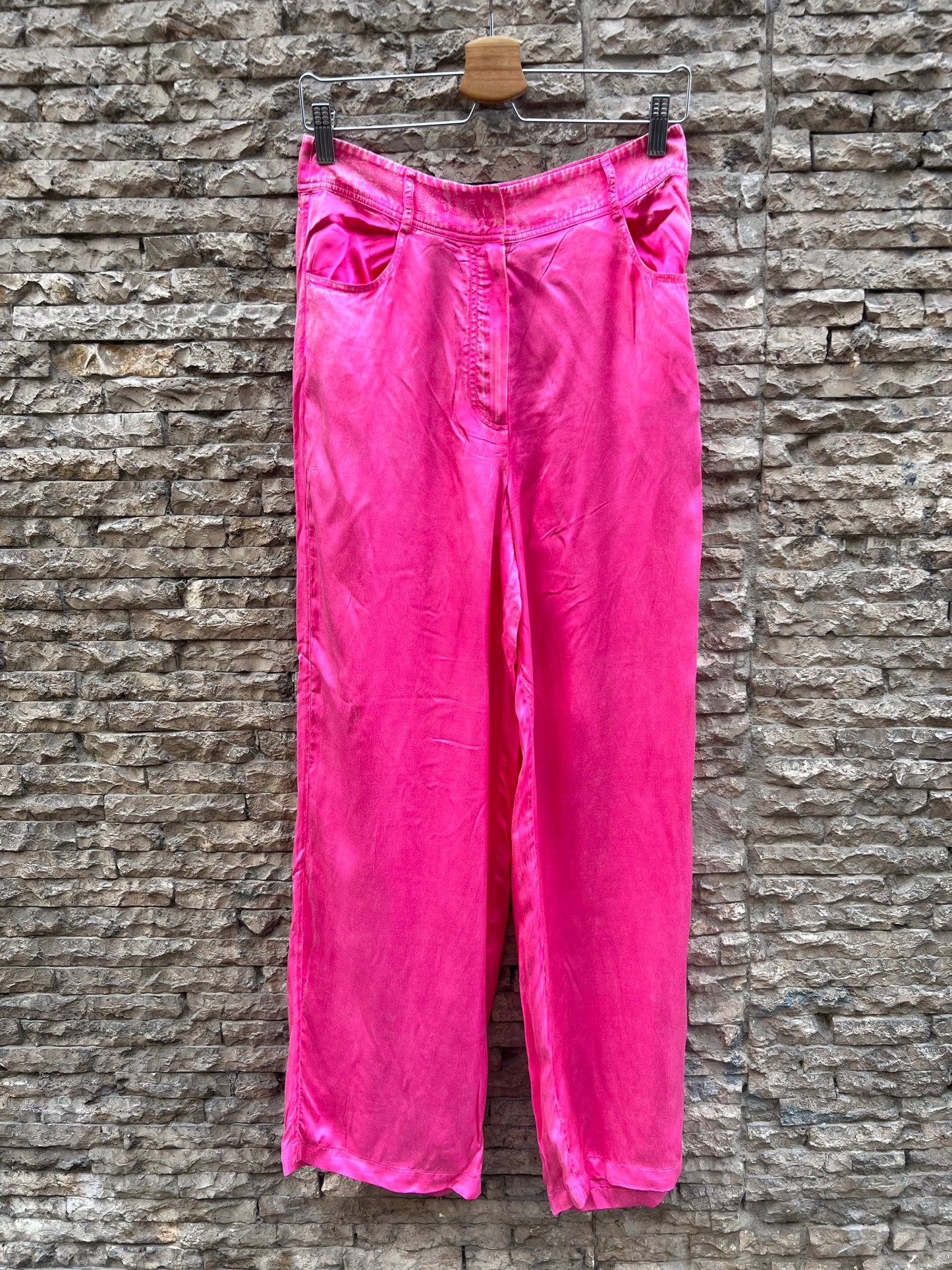 SCALPERS. Pantalón palazzo rosa T.m