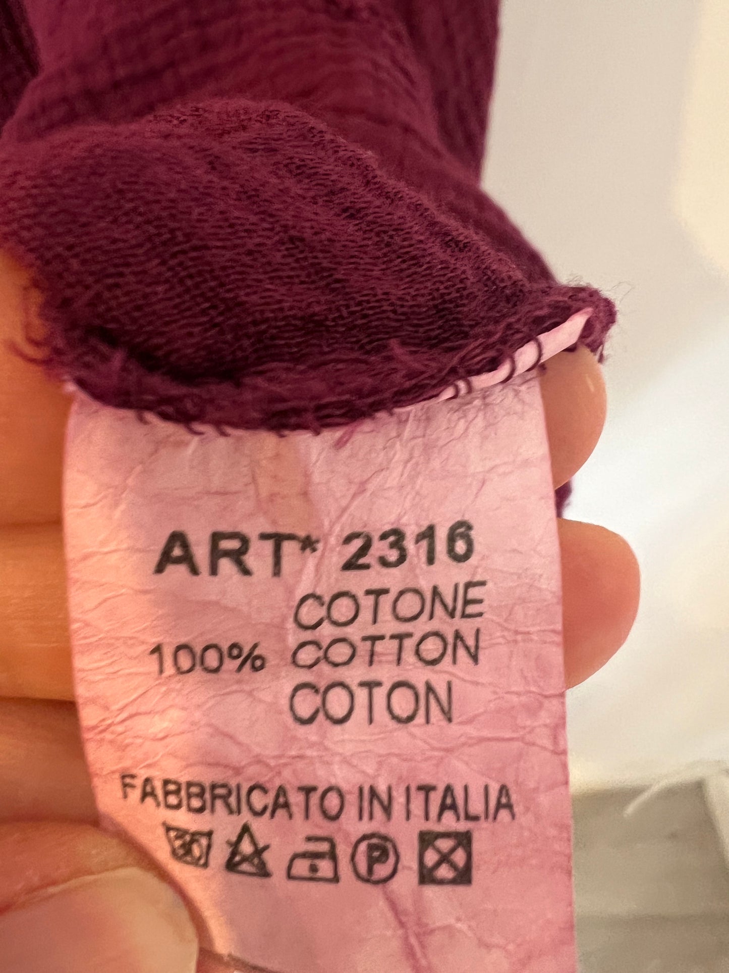 SCHILO JOLIE. Blusón algodón burdeos. T XL