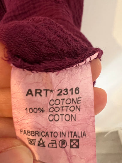 SCHILO JOLIE. Blusón algodón burdeos. T XL