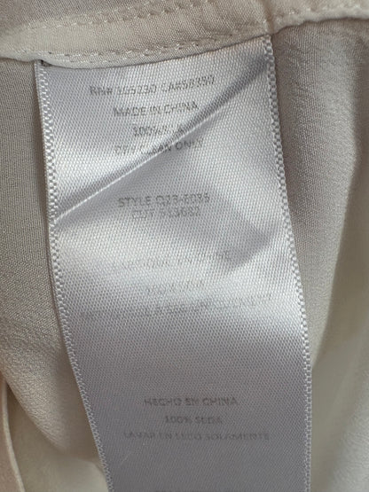 EQUIPMENT. Blusa blanca seda bolsillos