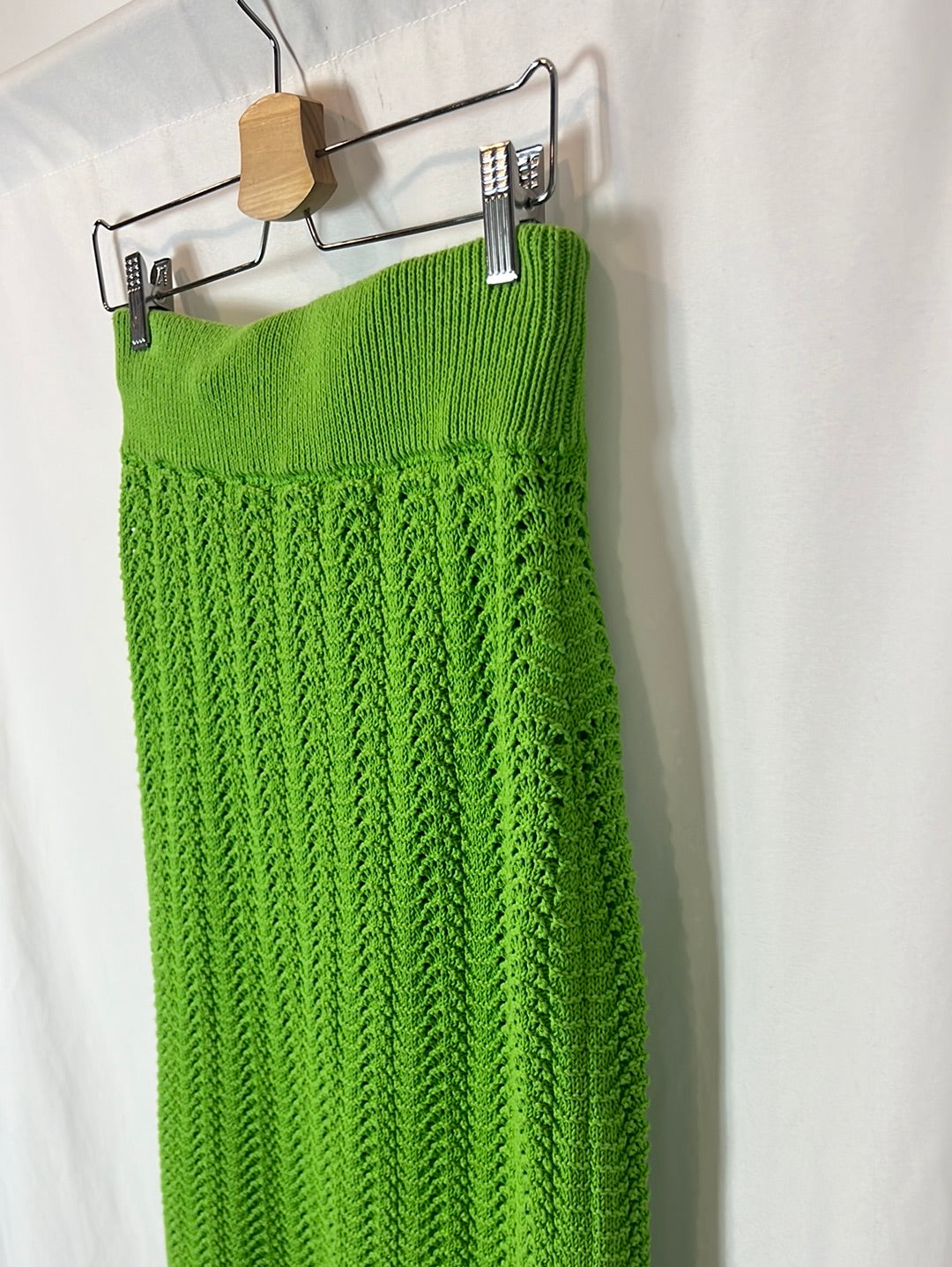 PARFOIS. total look verde croché T.u(m)