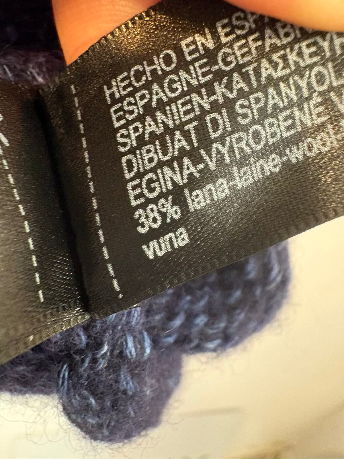 MASSIMO DUTTI. Chaleco azul jaspeado con lana