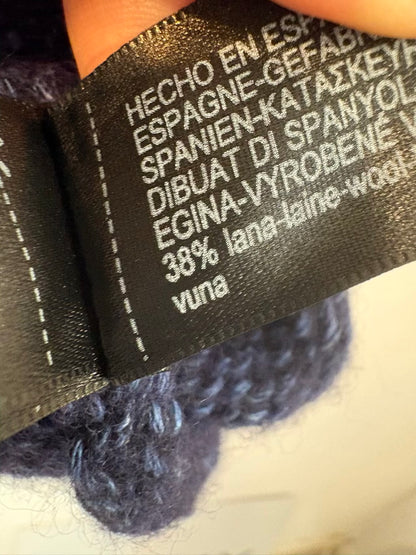 MASSIMO DUTTI. Chaleco azul jaspeado con lana