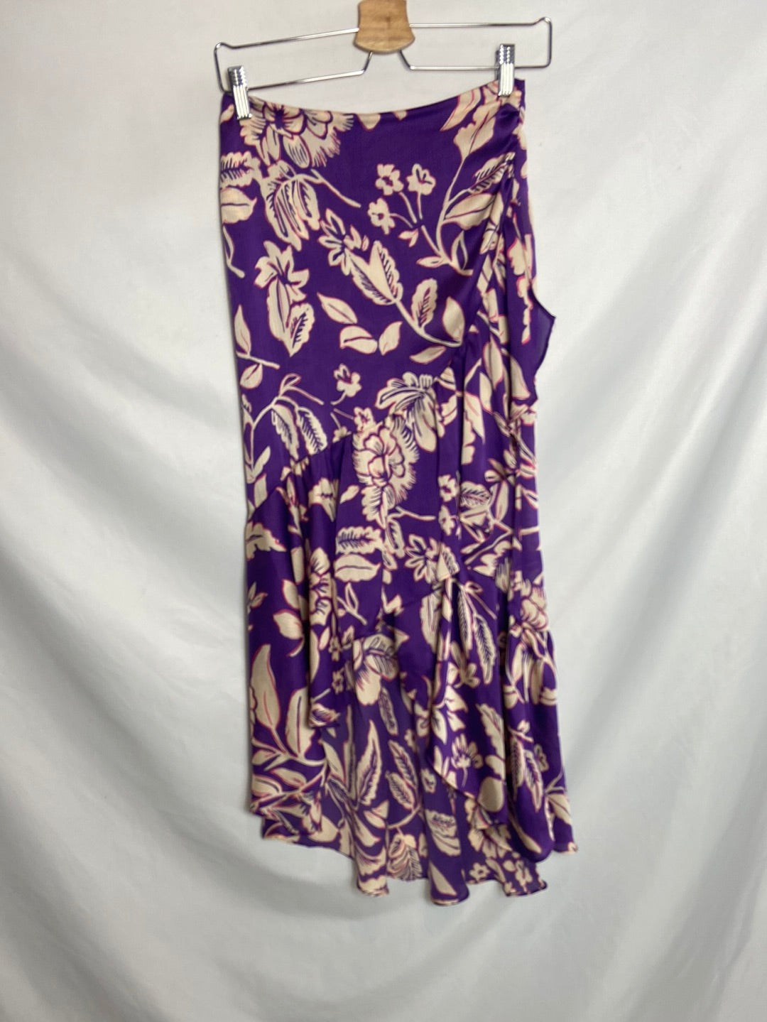 ZARA Purple floral skirt T.xs