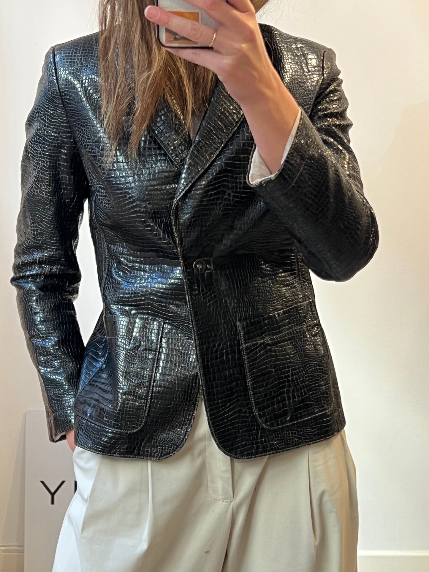 MISS SIXTY. Blazer polipiel efecto cocodrilo T.M