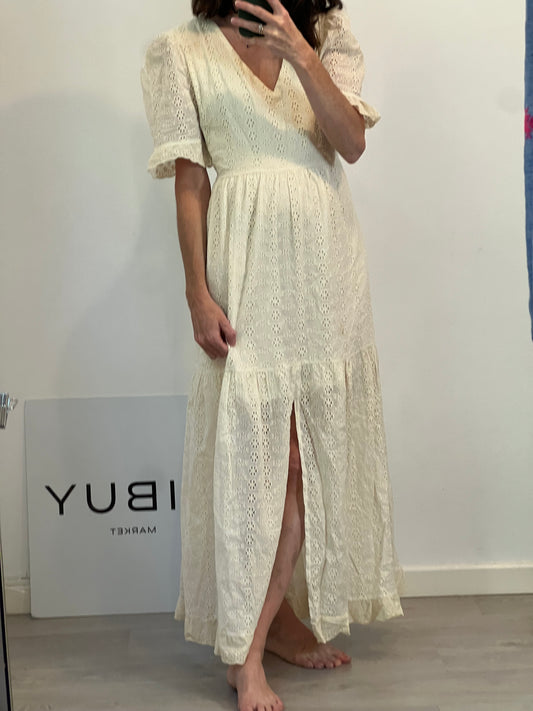 OTRAS. Vestido midi troquelado. T M