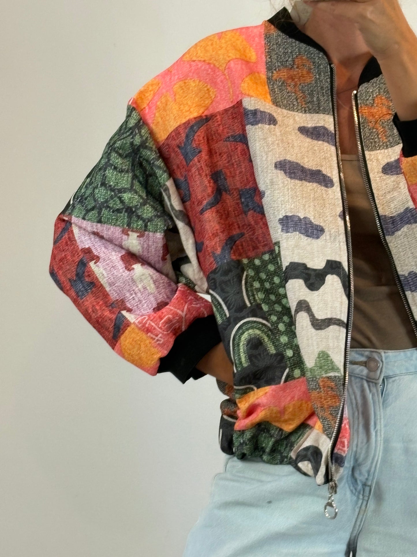 ZARA. Jacket with mottled gray wool. TS