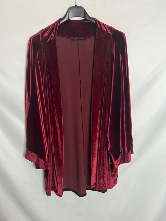 MEURONICE. Kimono burdeos terciopelo. TU