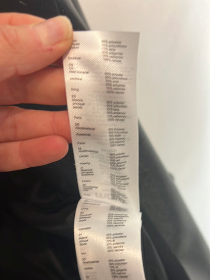 MAJE. Abrigo fino negro doble textura. T 40