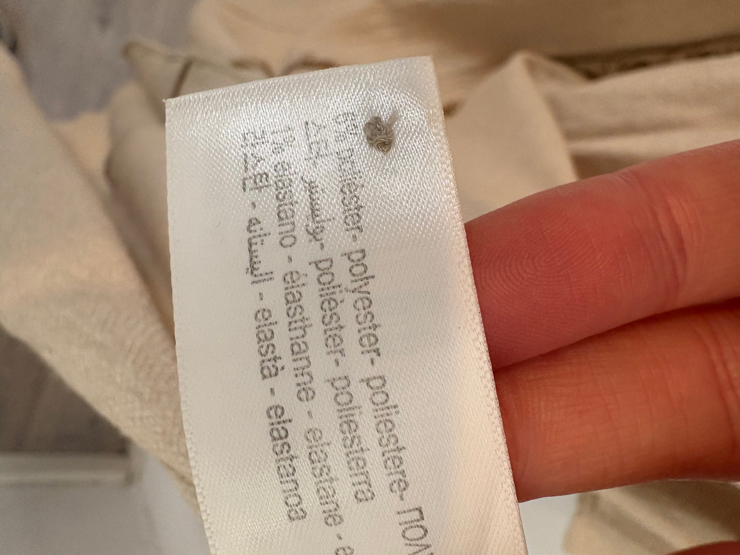 MASSIMO DUTTI . Vestido largo corto arena. T S (M)