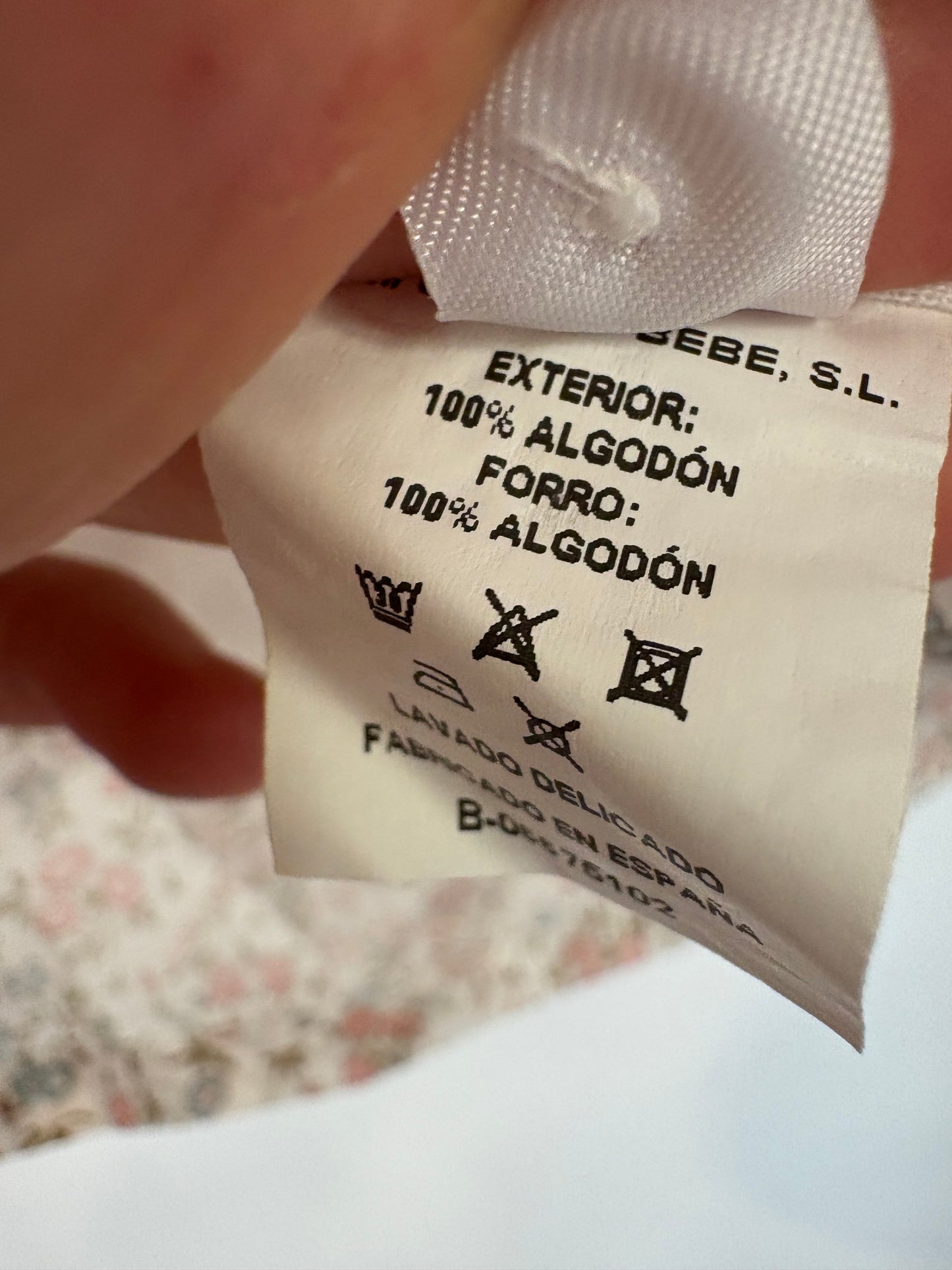 MI CANESÚ. Vestido Liberty nido de abeja. T 4 años