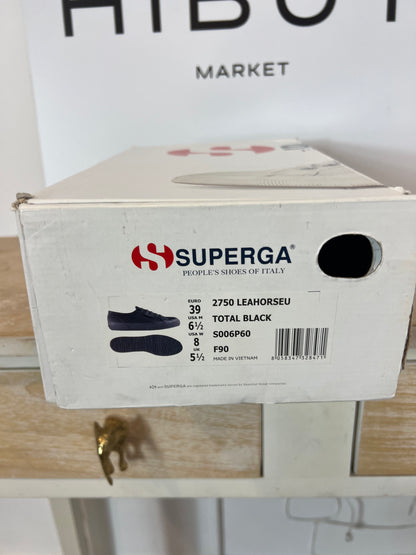 SUPERGA. Zapatillas negra pelito. T 39