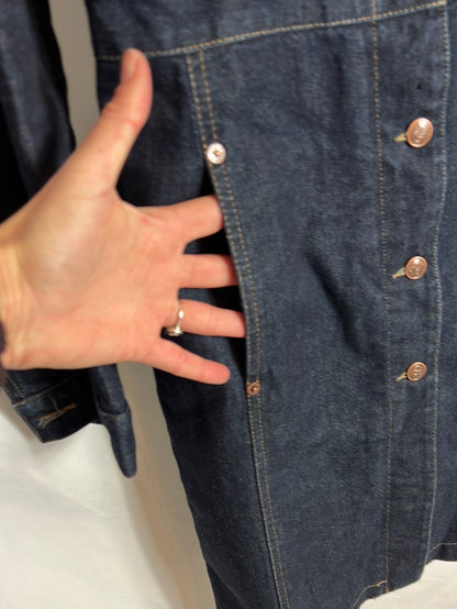 MANGO . Vestido denim abotonado. T M