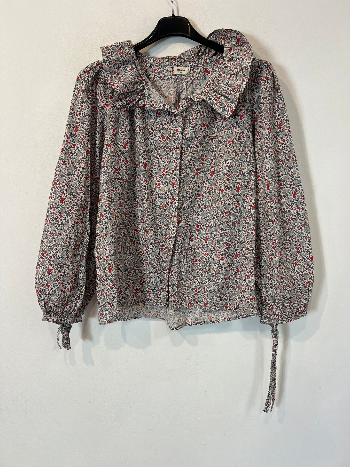 TRIANA BY C. Blusa flores cuello volante T.s