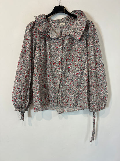 TRIANA BY C. Blusa flores cuello volante T.s