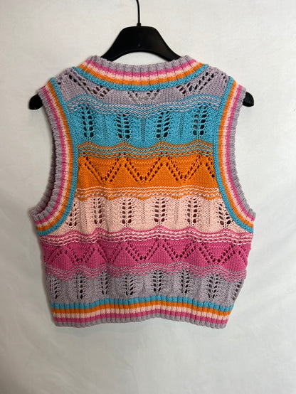 ZARA. Colorful knit top. TS