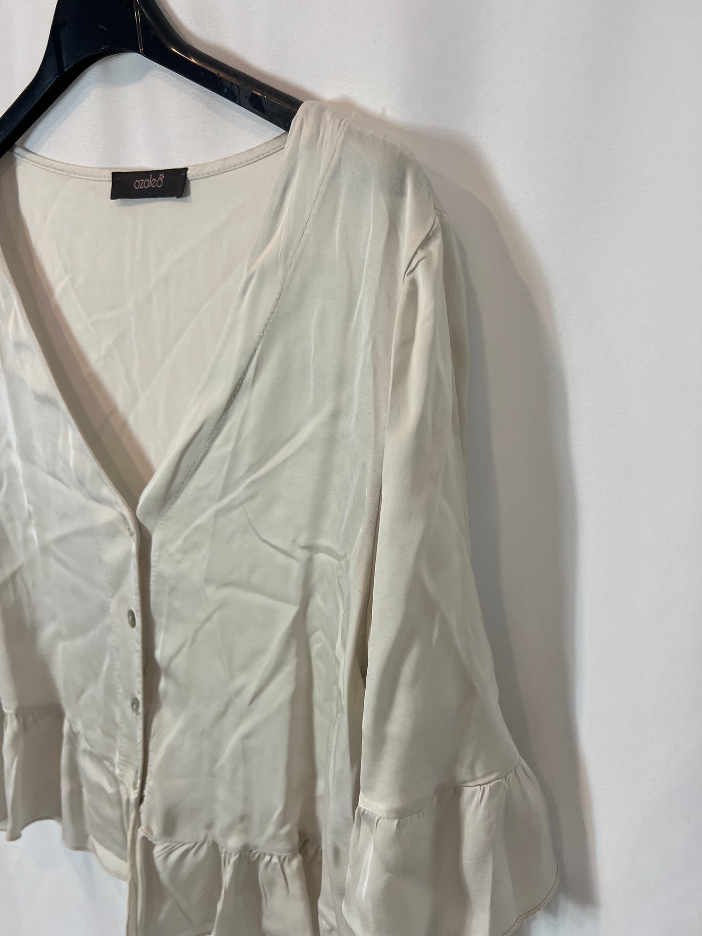 AZALEA. Flowy beige satin top. YOU (M)