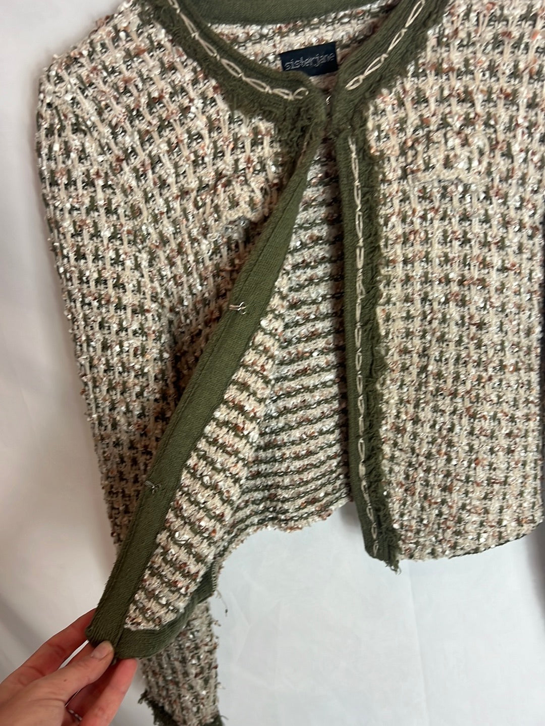 SISTERJANE. Colorful tweed jacket. TS