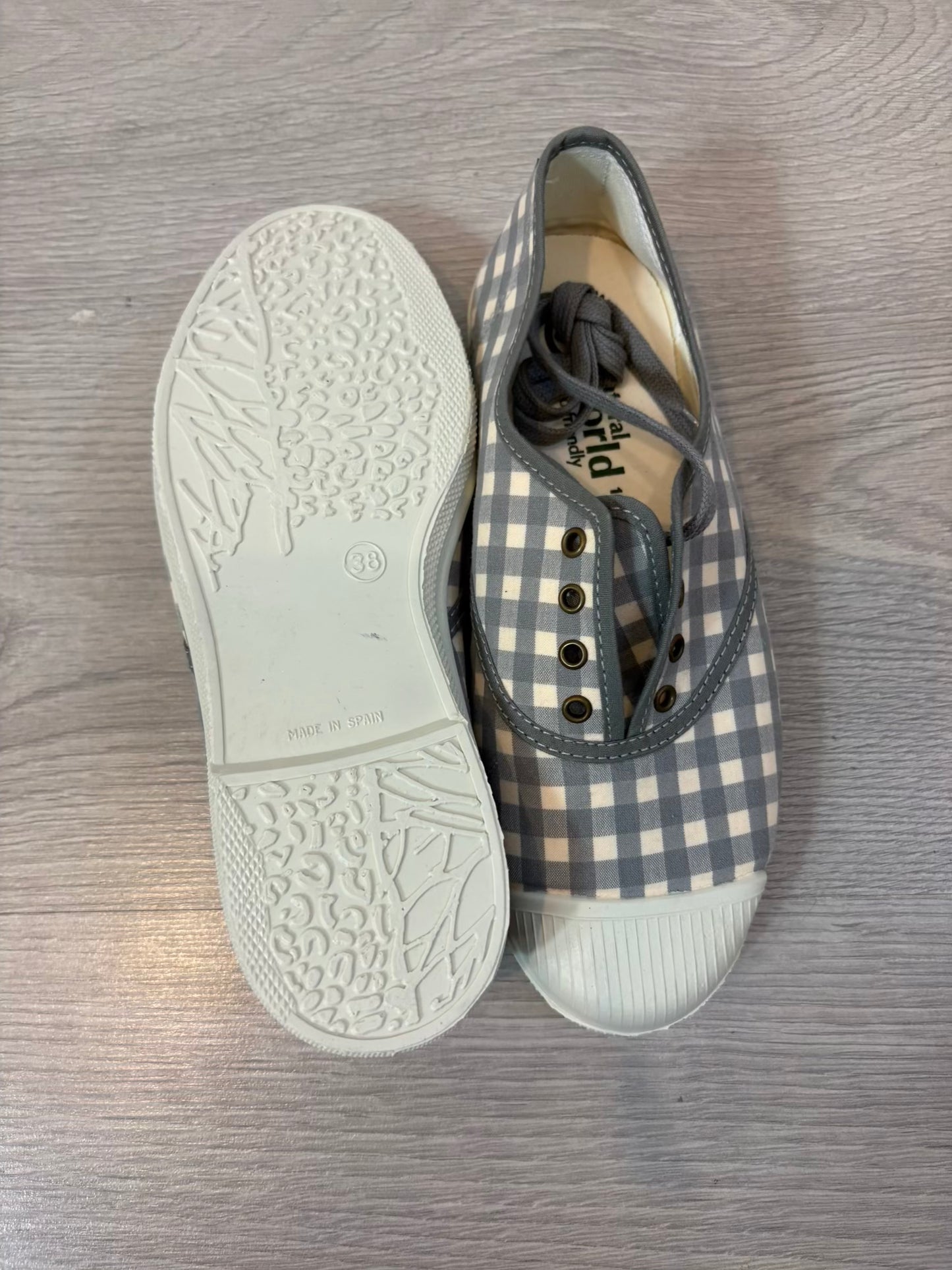 NATURAL WORLD. Zapatillas vichy eco friendly. T 38