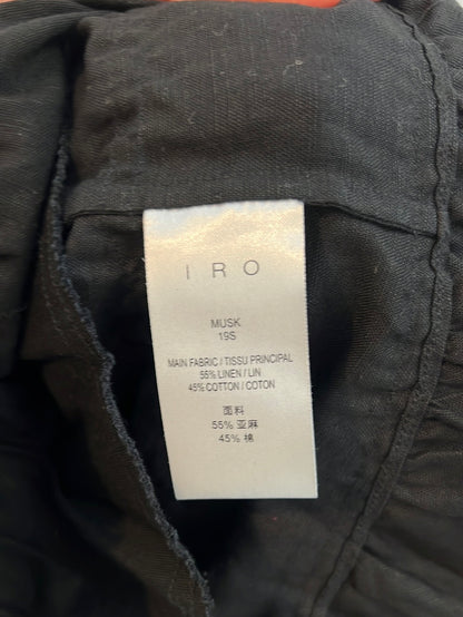 IRO. Short black skirt with ruffles. Size 40