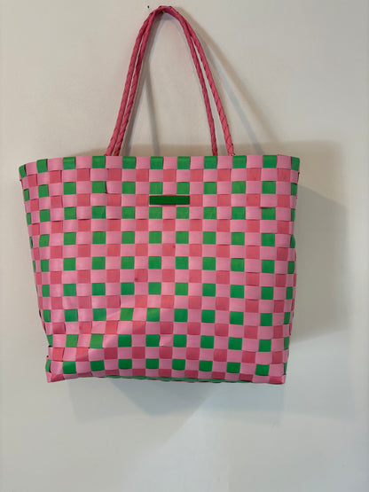 DRUNK ELEPHANT. Bolso tote mimbre bicolor