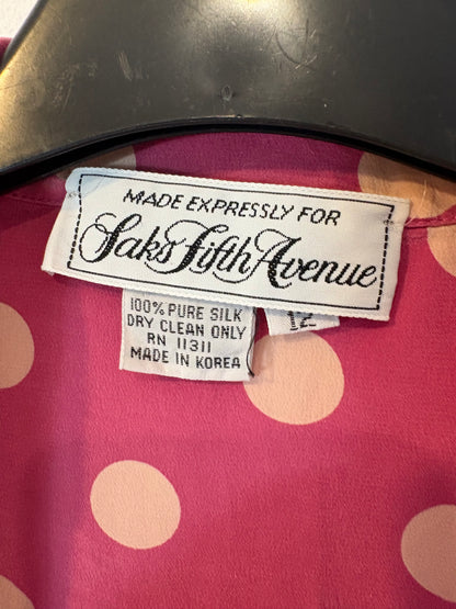 SAKS FIFTH AVENUE . Camisa seda vintage