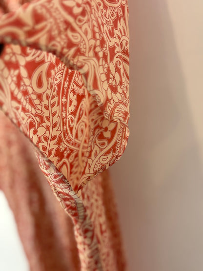 OTRAS. Vestido/kaftan fluido estampado. T S