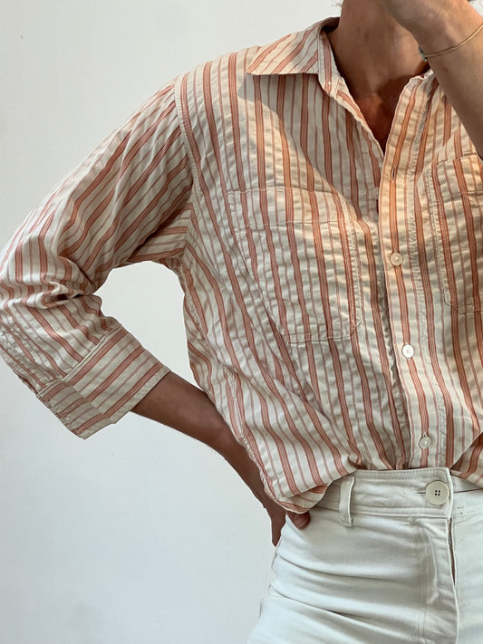 UNIQLO x J WANDERSON. Textured striped shirt. TM