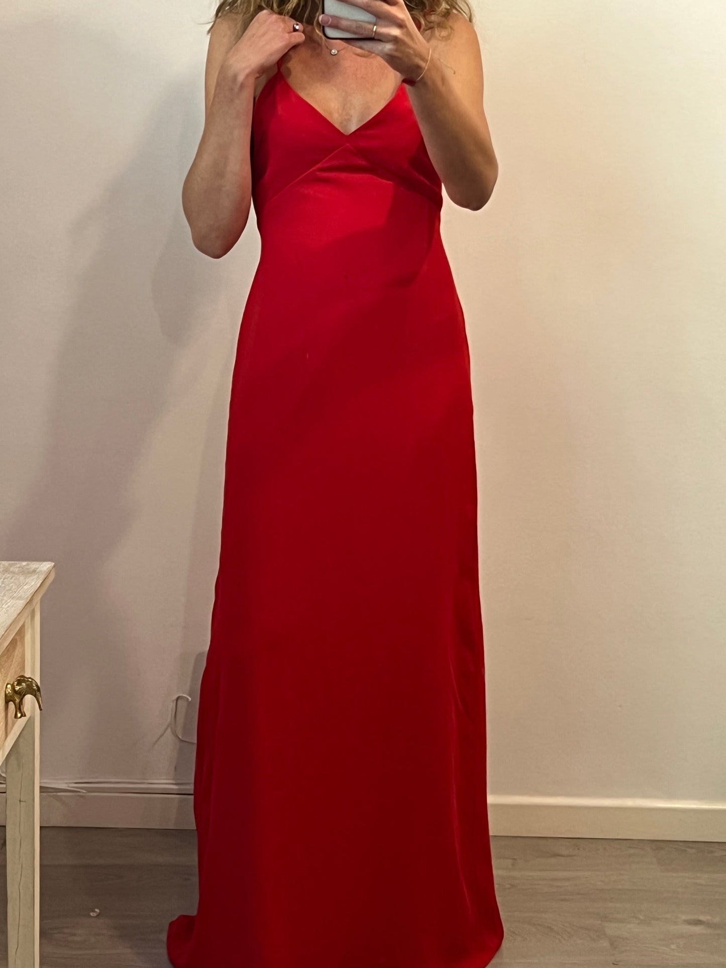 CRISTINA TAMBORERO.Vestido largo fiesta T.38