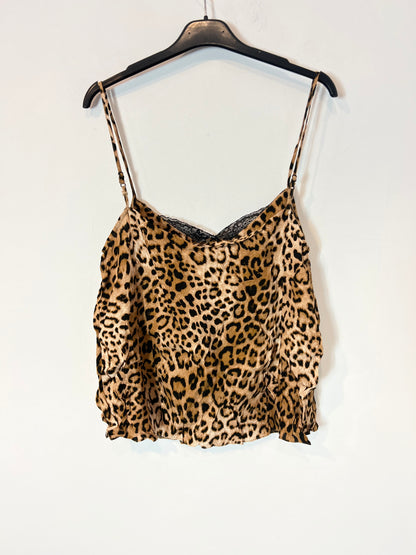 ZARA. Top animal print lencero. T S
