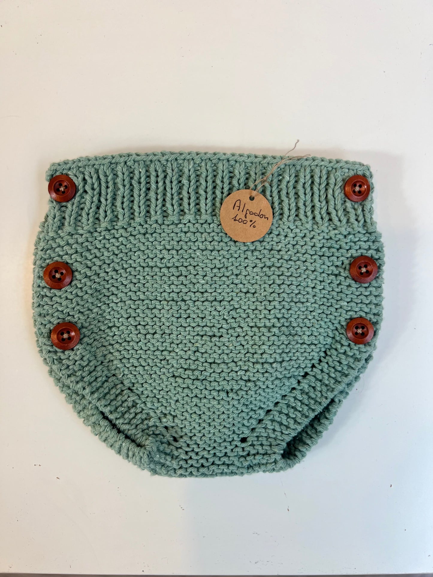 OTRAS. cubrepañal verde punto algodón T.3-6 meses