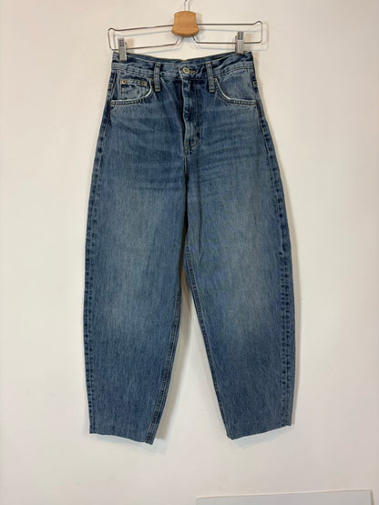 ZARA. Denim balloon lavado medio
