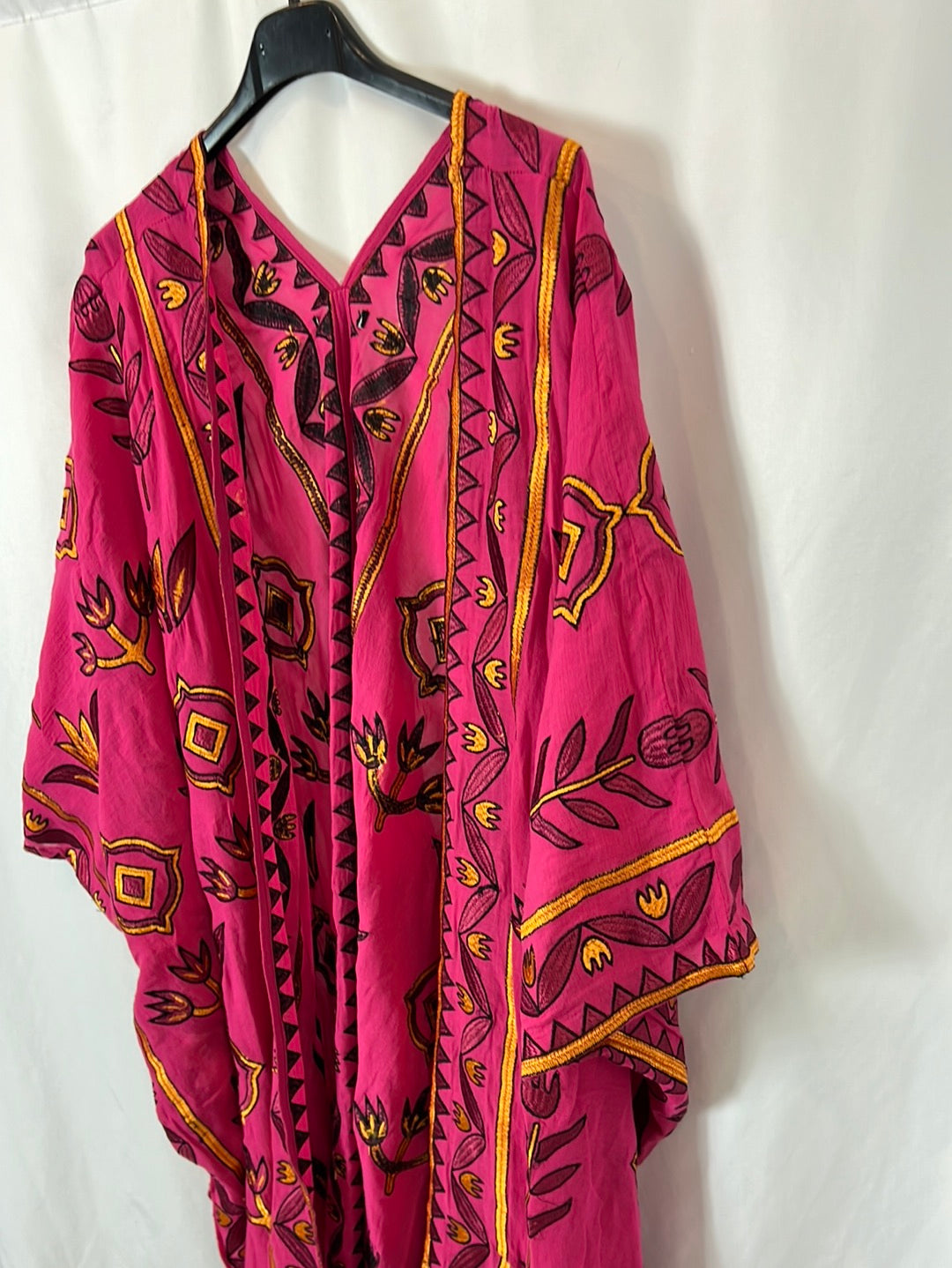 OTRAS. Kimono rosa bordado  TU(s/m)