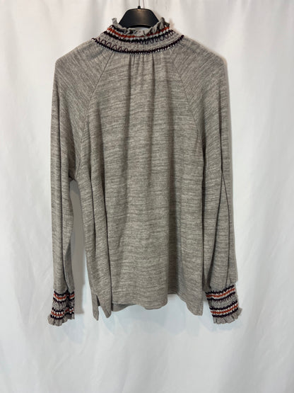 SFERA. Jersey jaspeado detalle cuello y puños T M