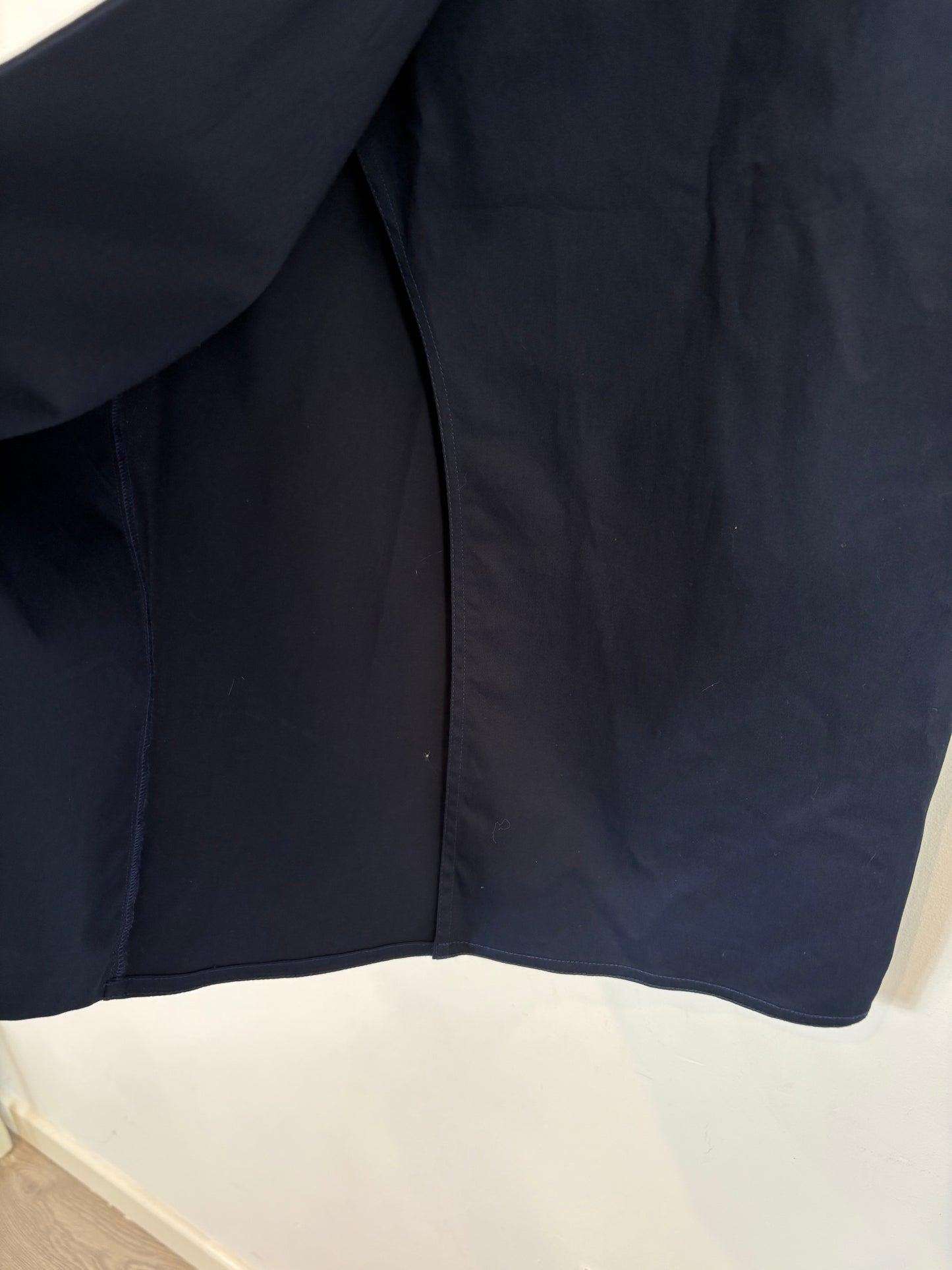 SILVIA TCHERASSI. Falda midi azul volante. T S