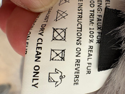 DUCIE. Parka gris pelo natural