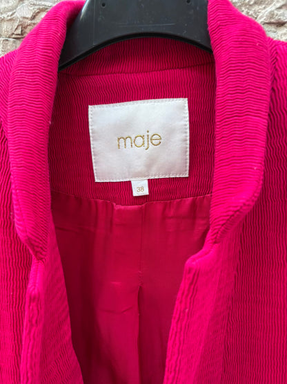 MAJE. Chaqueta fucsia textura