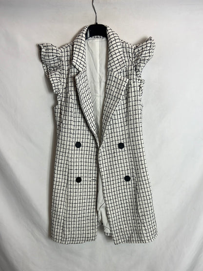 OTRAS. Chaleco cuadros tweed T.u(s)
