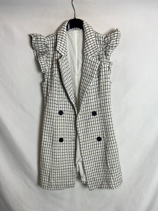 OTRAS. Chaleco cuadros tweed T.u(s)