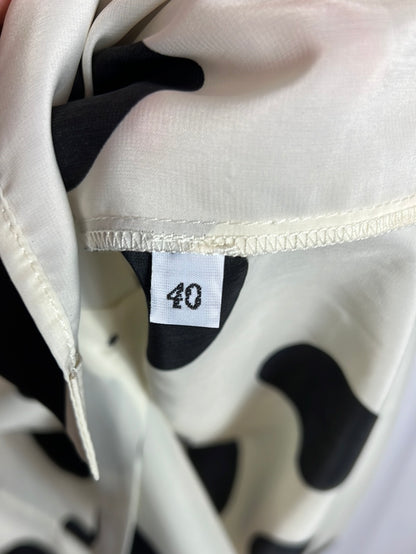 MARZIA GENESI. Total look skirt and silk blouse with polka dots. T 38/40